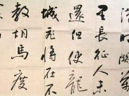 杨明臣书法“秦时明月汉时关……“