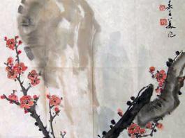 郭子美国画“鸣春图”