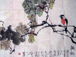 寿利强国画“秋韵”