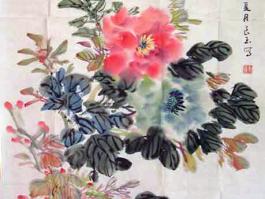 何良玉国画“国苑绮霞”