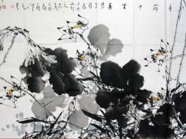 白羽国画“荷花”