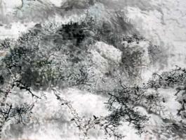 刘涛国画“山静居图”