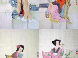 白诚国画“工笔仕女图”