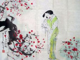 赵文阁国画“仕女图”