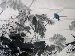 石谷国画”荷风清影”