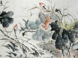 张浩国画”荷塘情趣“