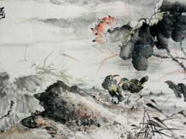张浩国画”荷塘情趣“