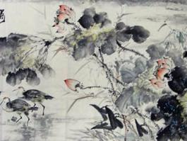 张浩国画”荷塘情趣“