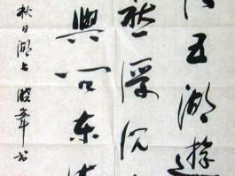 钮晓峰书法“日落五湖游……”