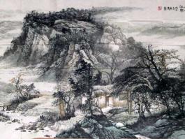 黄涛国画“家住深山得雅趣”