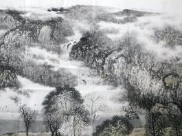 海翁国画”山峰形重叠……”