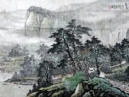 海翁国画”山居浓雾世外景……”