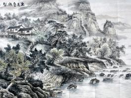 徐家良国画”山居云水间”