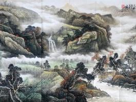 王其华国画”秋山秋韵“