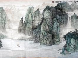 石牧国画”峡江扬帆画中行”