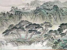 李峰国画”松瀑图“