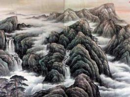 刘建民国画”红日高照万峰翠……”