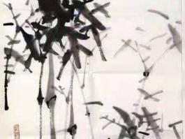 冯铁炉国画“墨竹”