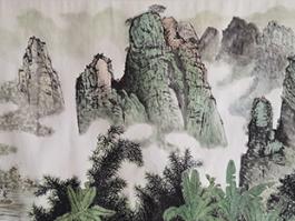 王一彪“雨后生奇峰，翠竹影幽涛”   